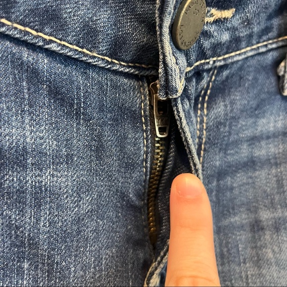 Paige Denim 26" Jimmy Jimmy Skinny Riley Destruction Blue Jeans - Picture 5 of 13